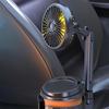 USB Car Fan with Light Adjust Speed 360 Degree Rotating Perfect for Camping Traveling Cup Holder