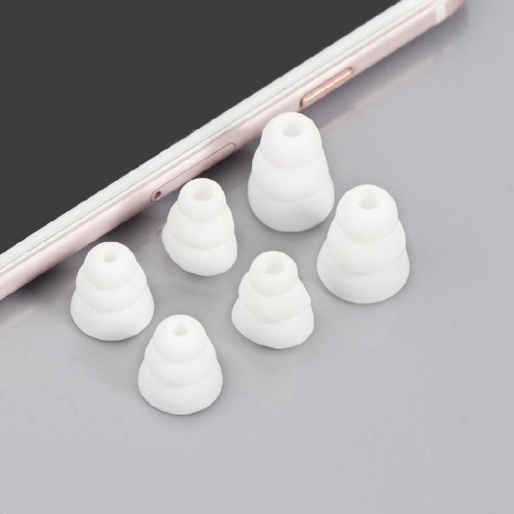 Triple Flange Ear Tips Earbuds Silicone Pads For In Ear Headphones In-Ear 4.0mm