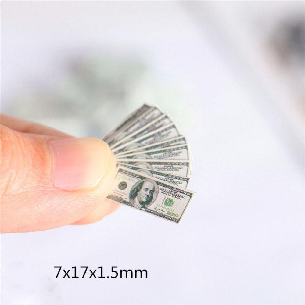 

Новые 5 пачек бумажных мини-долларов Новые 10 стилей Милые банкноты Модель 1/12 Кукольный домик Игрушки 1/12 Кукольный домик Украшение