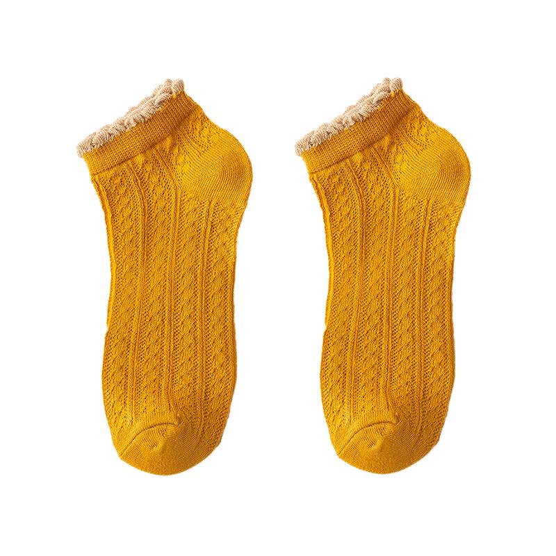 Women's Thin Lace-Trim Sock, Single Shoe Style for Spring/Summer/Autumn - Cute Japanese Lolita Design