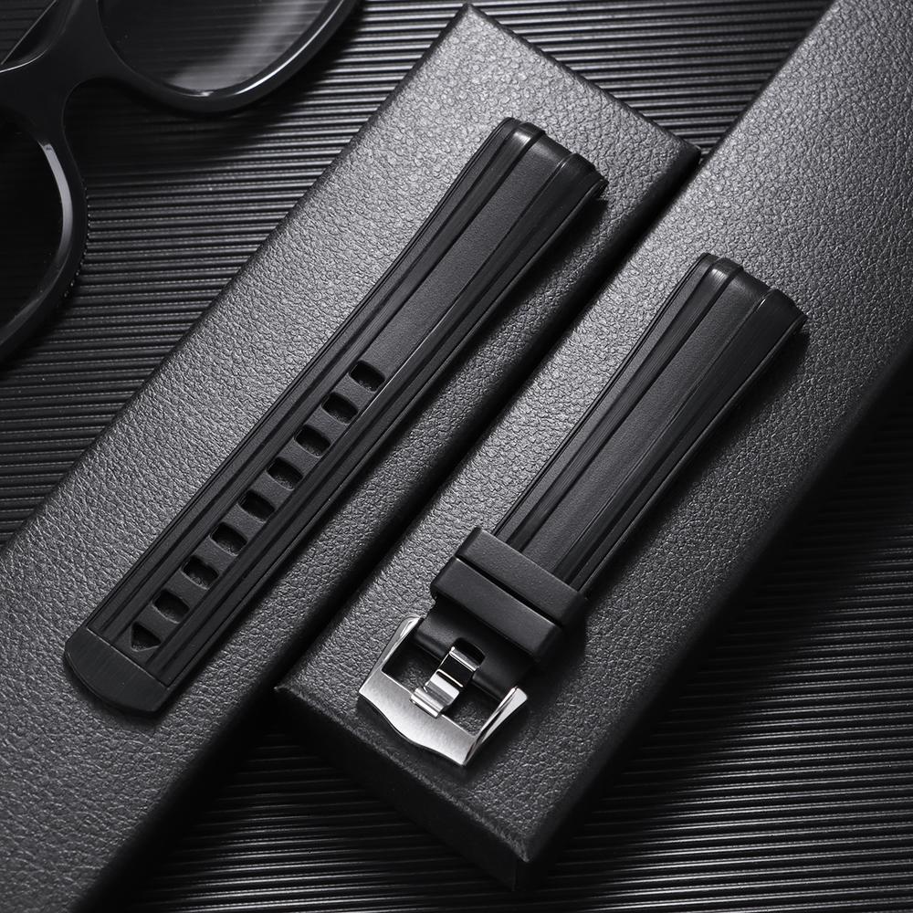 

20mm Silicone Rubber Watch Band for Omega Seamaster 300 Rubber Strap for Men Women Waterproof Sport Bracelet Multi-Color Options 20mm чёрный