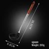 ZISIZ Rosewood Handle Silicone Frying Spatula
