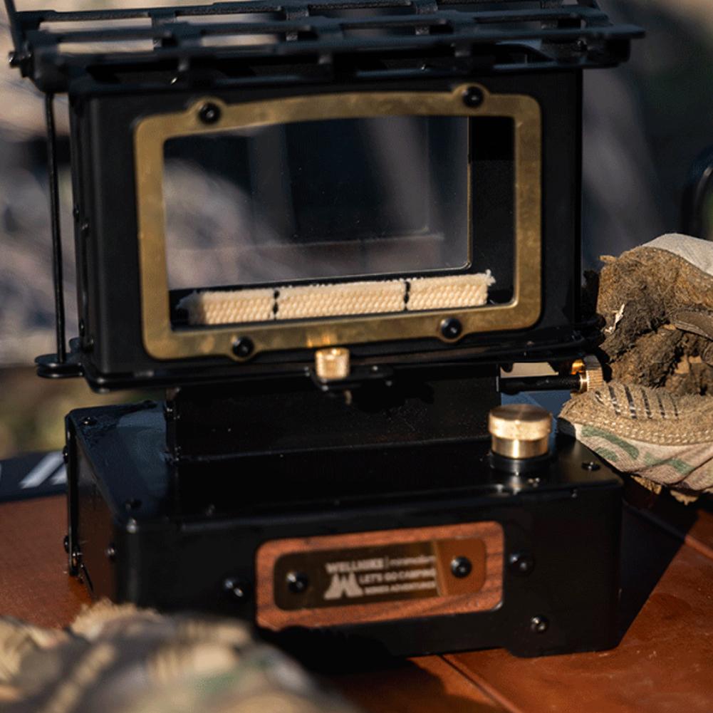 Portable Oil Lamp with Stove Outdoor Camping Lantern Emotion Retro Light for Picnic Backpack Camping