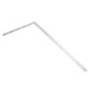 Walfront 90 Degree Right Angle Finder Ruler, Stainless Steel, Easy-to-Read Measuring Square Layout Template Tool (500mm x 250mm)