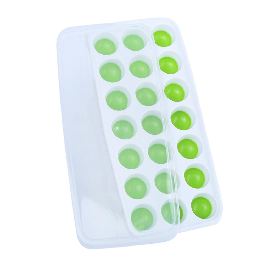 

Covered Ice Tray Set With 21 Ice molds Molds Flexible Rubber Plastic Stackable