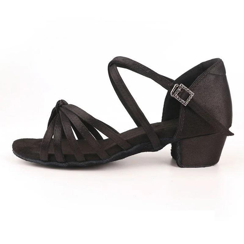 Children Dance Shoes for Girls Ballroom Latin Ladies Modern Tango Dancing Women Salsa Sandals