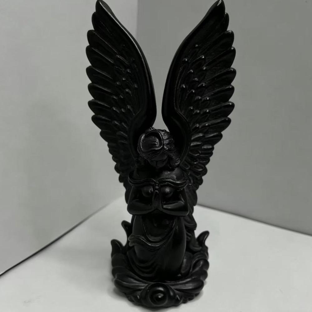 

Pray Guardian Angel Statue Exquisite Winged Sculpture Angel Figurine Office Desktop