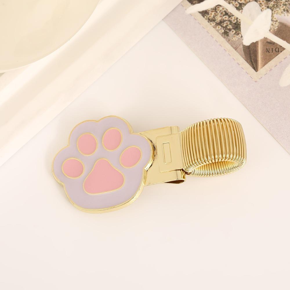 Cartoon Pen Holder Metal Pencil Holder Portable Spring Pen Clip  Stationery серый