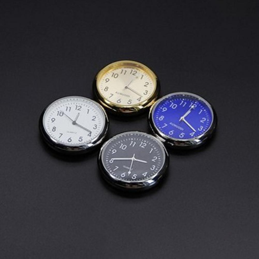 Universal Round Car Clock Stick-On Electronic Watch Dashboard Noctilucent Decoration For Cars Car Accessories