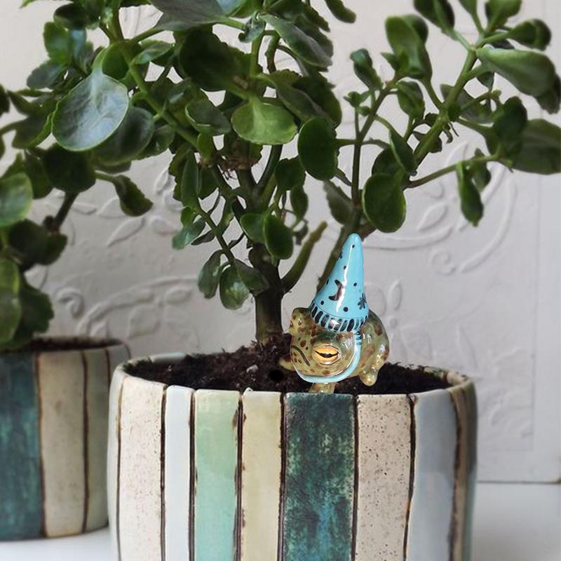 Frog Lawn Ornaments Witch Hat Little Frog Statue Resin Figurine Hand-Painted Outdoor Yard Art Sculpture Decorations For Indoor