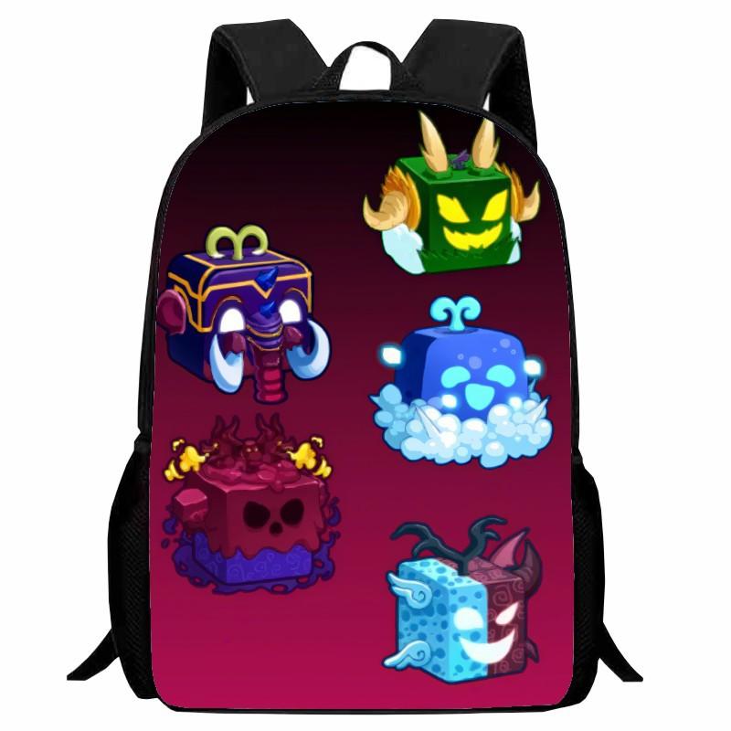 Stampa Roblox Blox Fruits Zaino Scolastico Studente Cartone Animato Merchandising Gioco Zaino Ragazzi Ragazze
