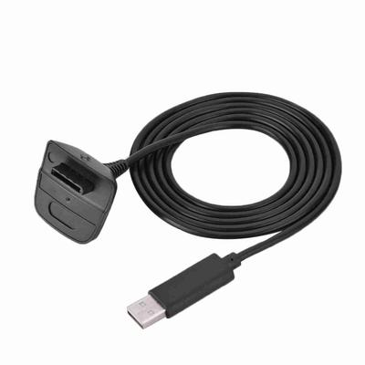Pro kabel pro rychlé nabíjení bezdrátového ovladače Microsoft Xbox 360 s USB nabíječkou (Černá)