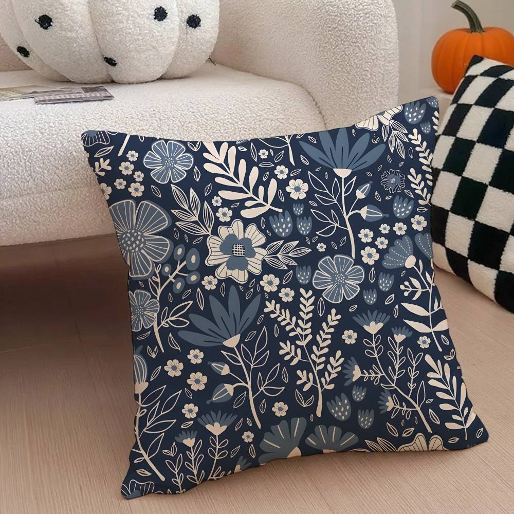 Batik Pillow Case Anti-dustmite Pillowcase Invisible zipper silky short plush Sofa cushion cover