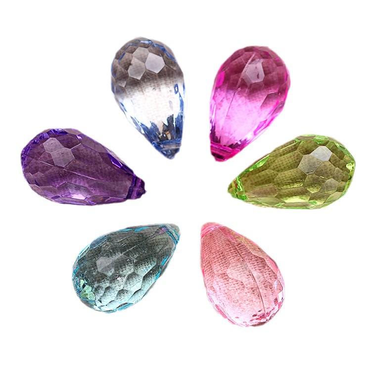 13x24mm Transparente Acryl-Wassertropfen-Perlen für DIY-Schmuck & Perlen-Türvorhänge