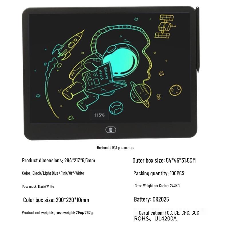 LCD Handwriting Tablet for Kids - Full Size Landscape 8/11/13/16 inches