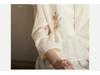 Women's Summer Lightweight White Embroidered Cotton Retro Shirt