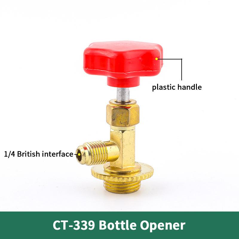 

Universal Refrigerant Bottle Opener With Opening Valve For Air Conditioning And Refrigeration Systems
