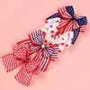 Patriotic Double-Layer Bow Hair Clip American Flag Patriotic Bows Independence Day Holiday Hair Accessory