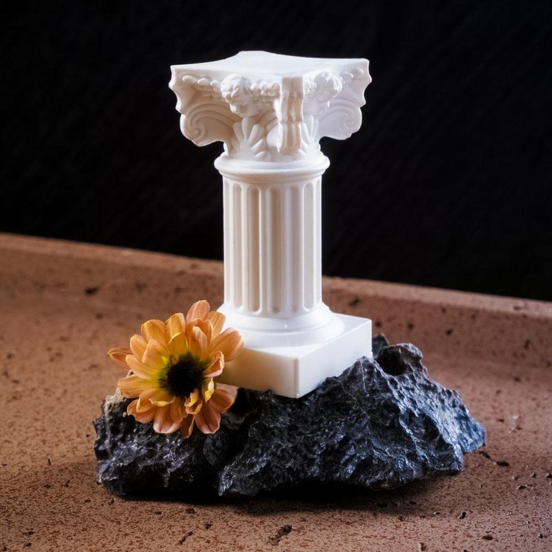 WTEMPO Solid Color Nordic-style Roman Column Candlestick Photo Prop Background Home Living Room Table Decorative Item