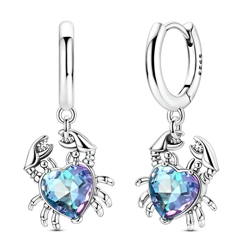 925 Sterling Silver Pendant Earrings for Women Wedding Jewelry Gift Sweet Cherry Butterfly Dragonfly Pony Drop Earrings Eardrop