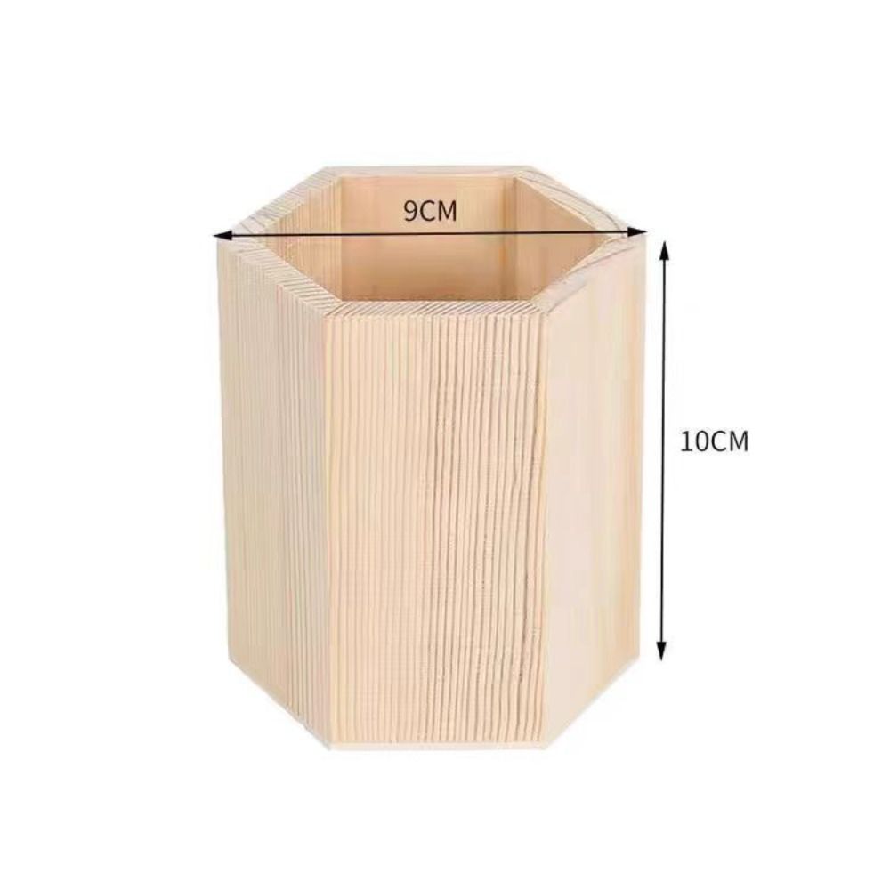 Large Capacity Wood Pen Pencil Box Organizer Pot Pencilcase Pencil Case Students Boys Girls