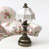 Miniature Dollhouse Table Lamp LED Desk Model Mini Light Decoration Children's Toy Dollhouse Play Accessories for Mini House Bedroom Pack of 2