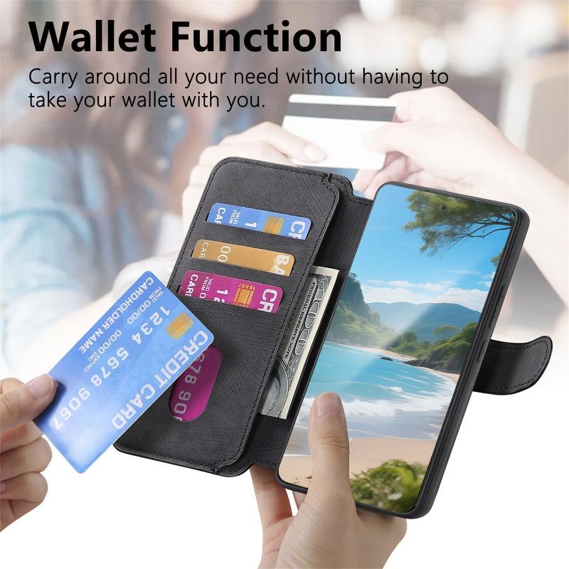 Multifunction Flip Leather Magnetic Wallet Case for Honor 400 Pro 400 Lite Magsafe Removable 2 in 1 Phone Cover for Honor 400Pro