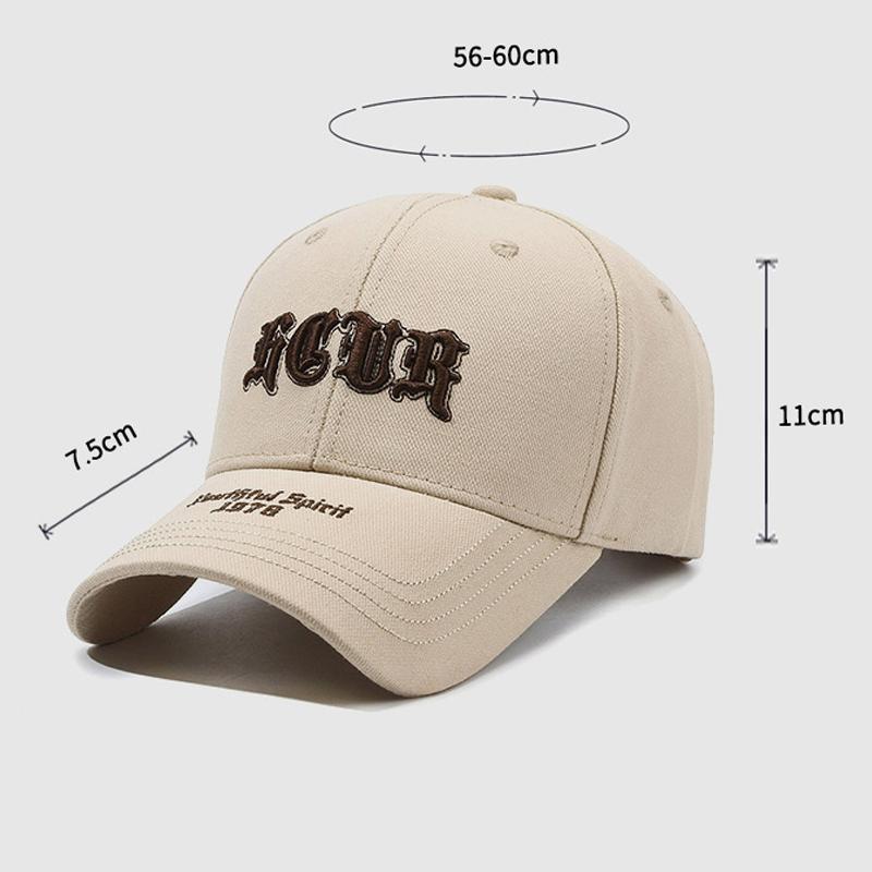 Vår-sommer-brodert baseballcaps herrebokstavhette kvinnelig utendørs solskjermhette