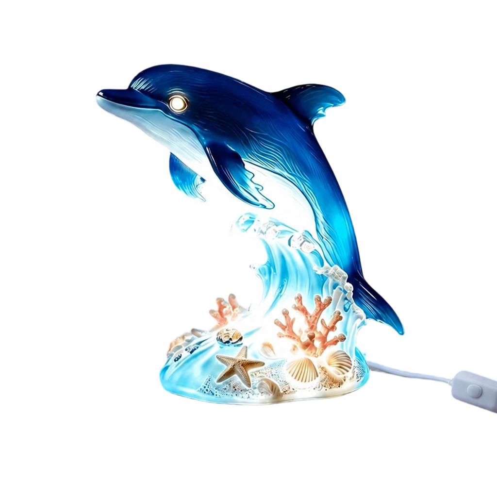 Dolphin Desk Decorative Night Light for Bedroom Home Decor