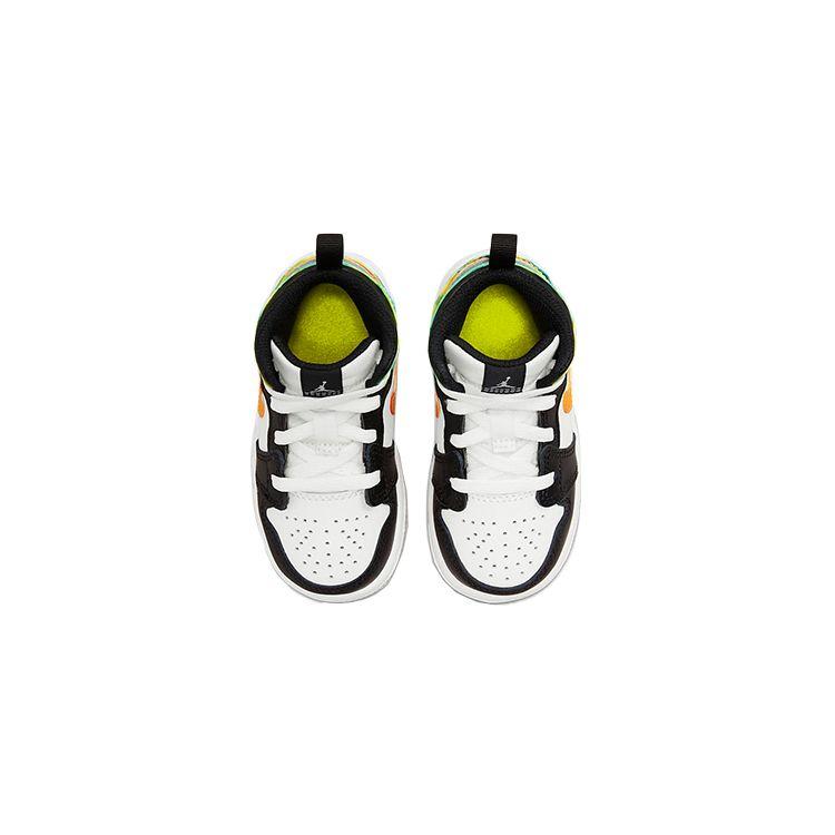 Air Jordan 1 Mid SE TD Drip Baby Sneakers Black Team-Orange Kumquat DJ6564-038