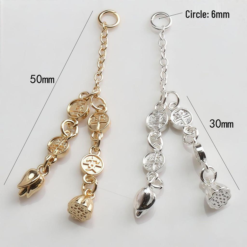 14K Gold-Filled Zircon Heart Dragonfly Bow Tassel Spacer Beads DIY Bracelet Necklace Teardrop Pendant