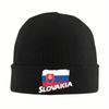 Slovakia Flag Bonnet Hats Beanie Hats Design Knitted Hat Autumn Winter Street Y2K Adult Unisex Hippie Head Wrap Cap