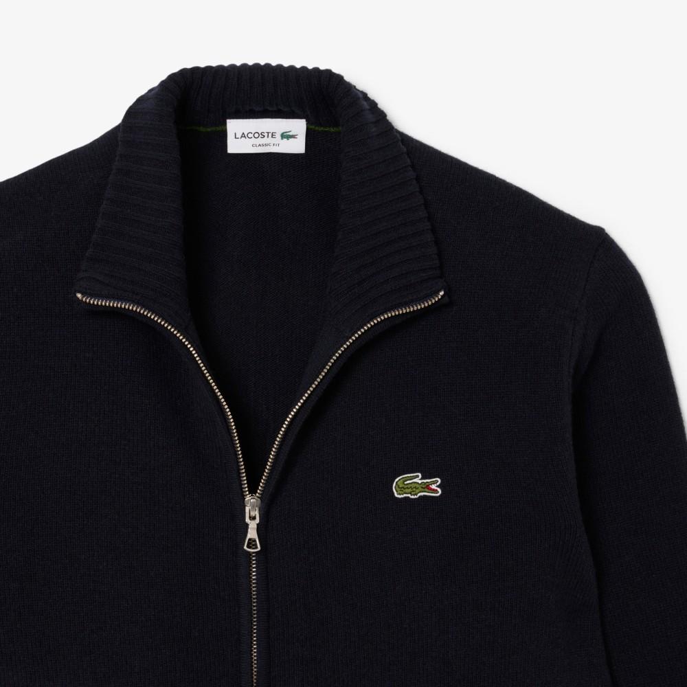 [Lacoste] Men's Wool Full-Zip Cardigan AH5181-55N166