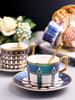 Luxury European Tower Bridge Ceramic British Coffee Cup And Saucer Spoon Set Home Afternoon Tea Milk Flower Tea Cup Mug