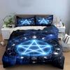 Glowing Pentagram with Moons. Bedding Sets Duvet Cover Sets Duvet Covers Pillowcases(1 * Duvet Cover 2 * Pillowcases Without Duvet Insert)