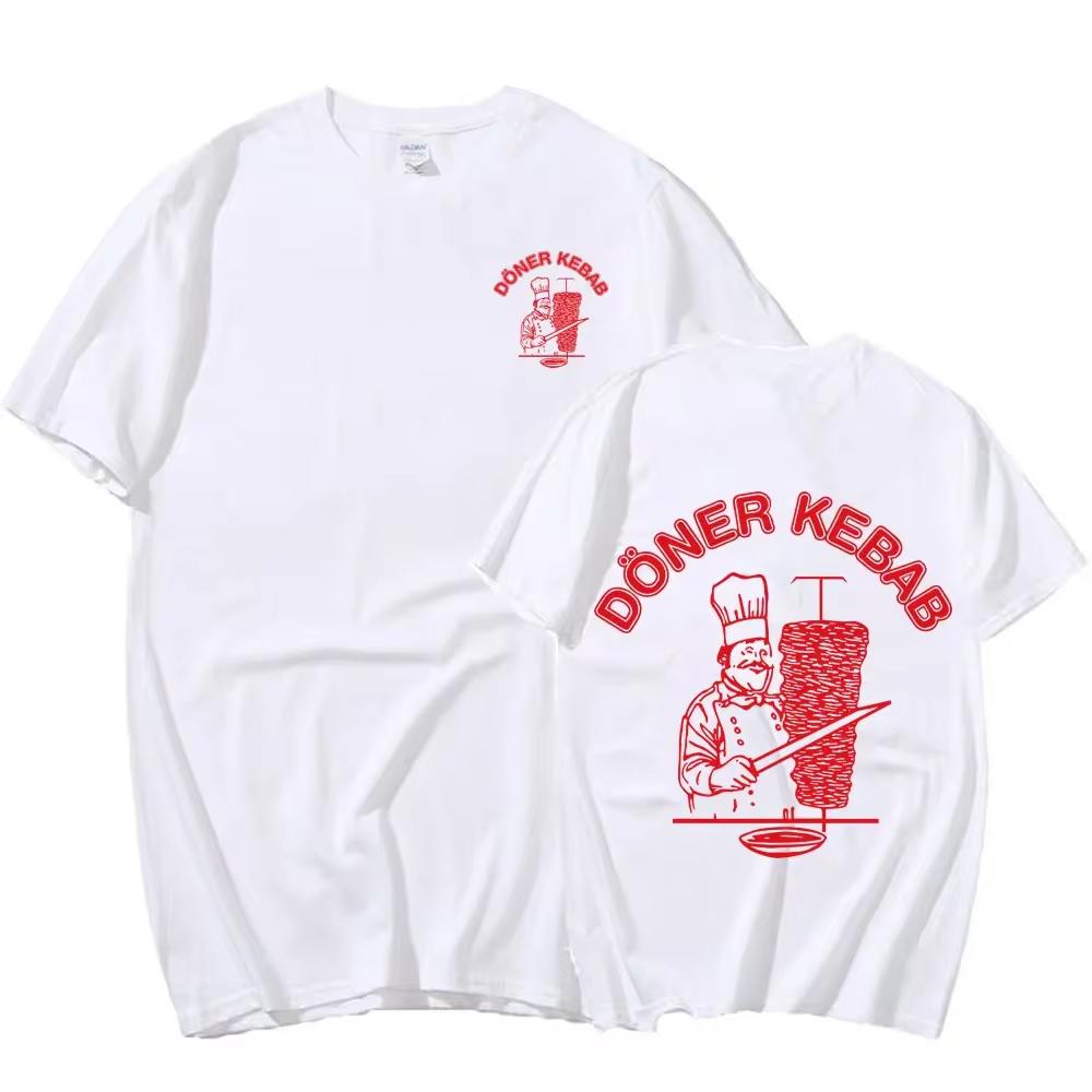 Doner Kebab Graphic T-shirt For Men Summer Cotton Short Sleeve O-neck Tees Gothic Harajuku Streetwear Oversized Unisex Tops