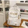 Casual Printed Schoolbag Male High School Student Fashion Large Capacity Backpack Female College Student Computer Backpack