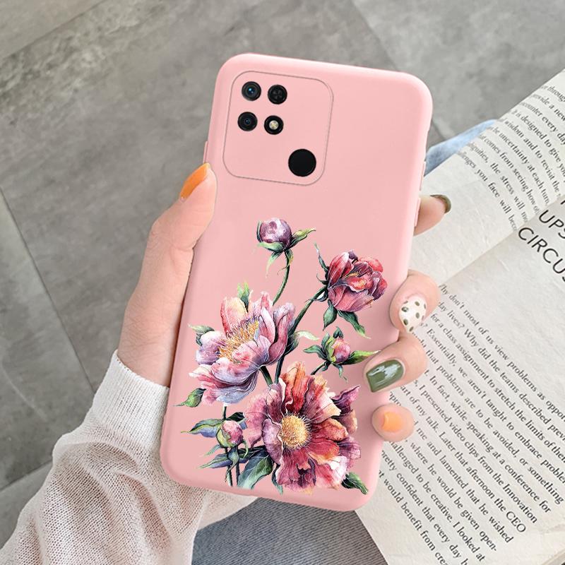 Für Redmi 10C 10 C 10A Hülle Funda Vintage Blumen Blätter Schutzhülle Weiche Capa Für Xiaomi Redmi 10C 13C 14C Bumper Case
