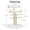 Versatile T Bar Jewelry Stand Organizers for Shop or Home Use Sturdy Metal Base with Removable Wooden Display Rods