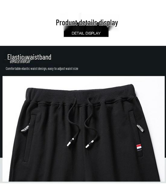 Men's Fleece-Lined Casual Plus Size Cuffed Sweatpants - Thick, Versatile, Outdoor & Trendy