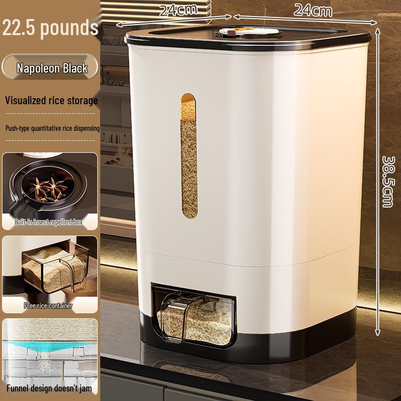 2025 Model Airtight Rice Storage Container: Moisture & Insect-Proof, Flour Barrel, Home Use