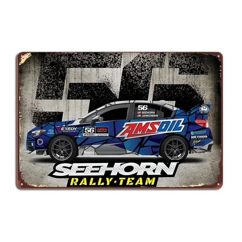 Racing Car 1985 Race Rally Metal Tin Sign Vintage Auto Poster Decorative Wall Plaque Iron Plate Painting Signs Garage Home Decor