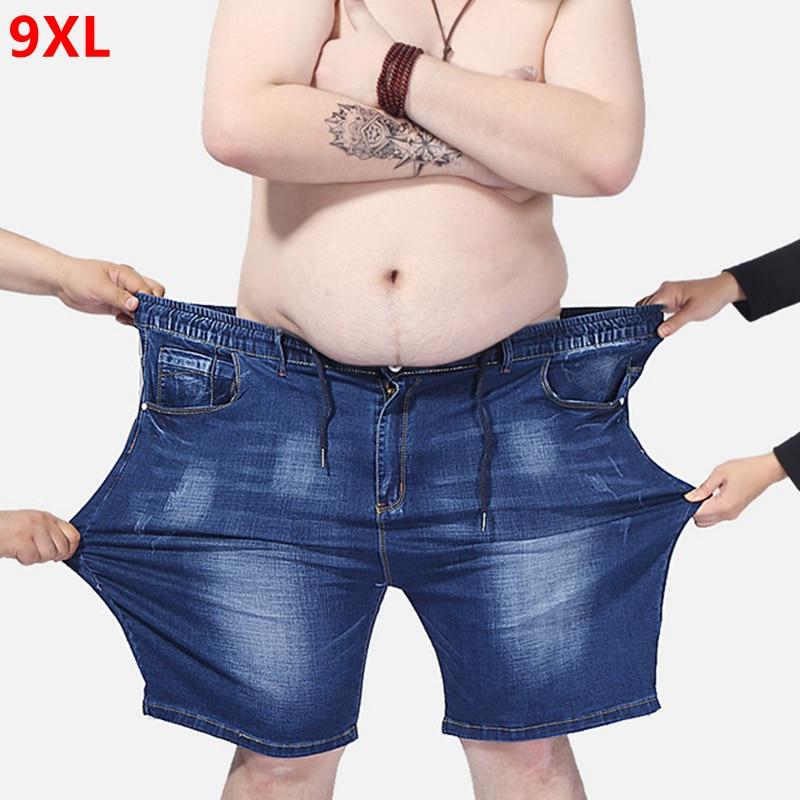 Große Herren-Jeansshorts, übergroße, lockere Sommerhose für Herren