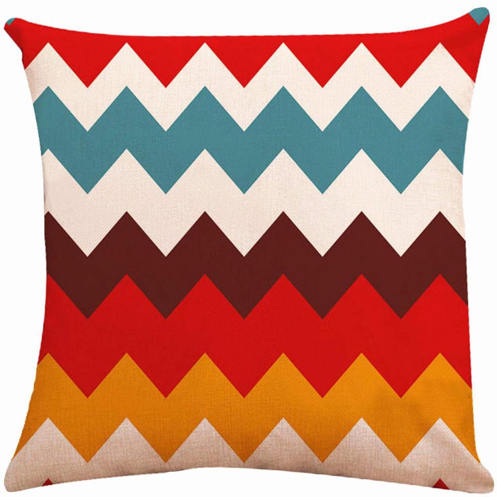 Home Decor Colorful Geometric Pattern Digital Print Pillowcases Pattern Cushion Cover Suitable for Sofa Bedroom Car Pillow Cover