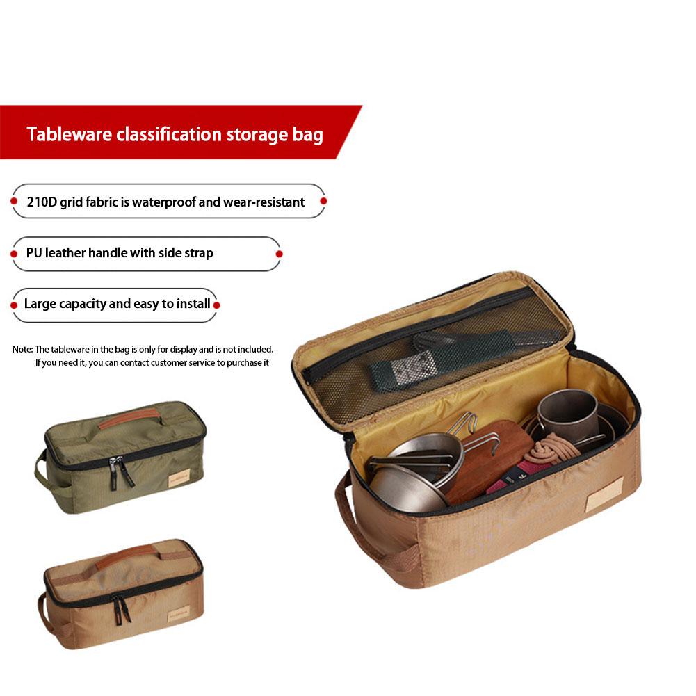 Camping Bag Cutlery Tableware Handbag Portable Pouch Large Capacity For Outdoor Picnic Carrying Case Travel Supplies