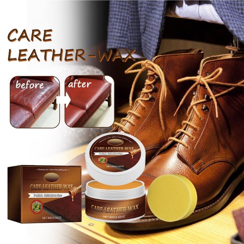 Practical Leather Polish Wax Repair Scratches Tool 80g Restores Shine and Repairs Scratches on Multiple Surfaces