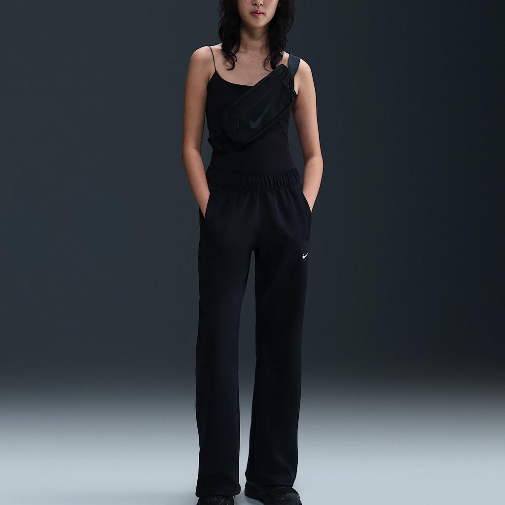 Nike Solid Color Slim Fit Mid Waist Knitted Sports Pants Women Bottoms Black HJ1017-010