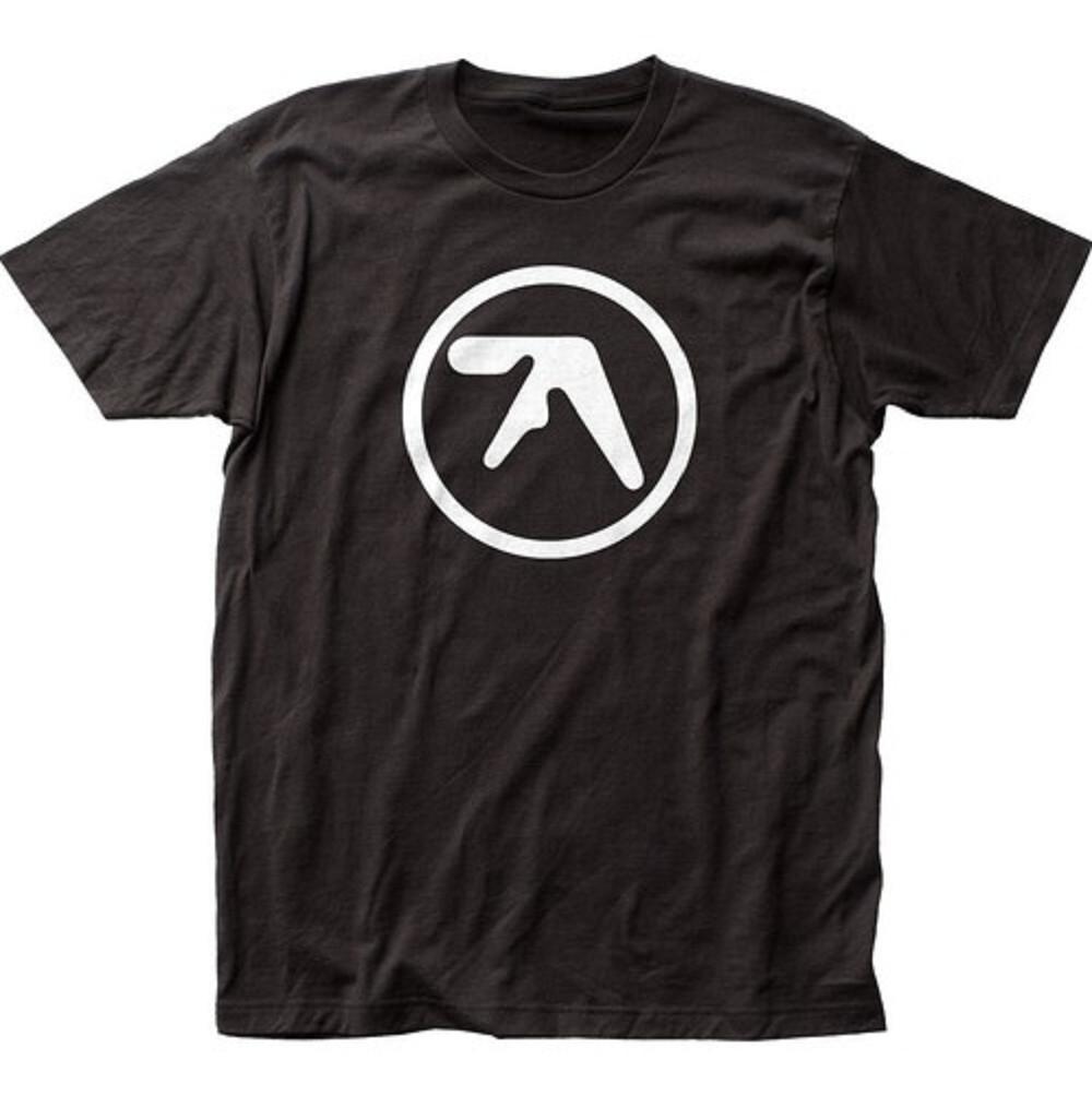 Aphex Twin logo t-shirt, IDM electronic music tee, black graphic shirt L