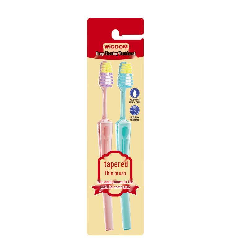 WISDOM Premium Soft Bristle Toothbrush, 2-Pack