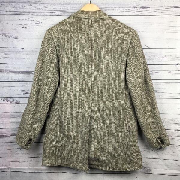 HARRIS TWEED Tailored Jacket [Men M/Gray Brown] 2-Button Single(USED)